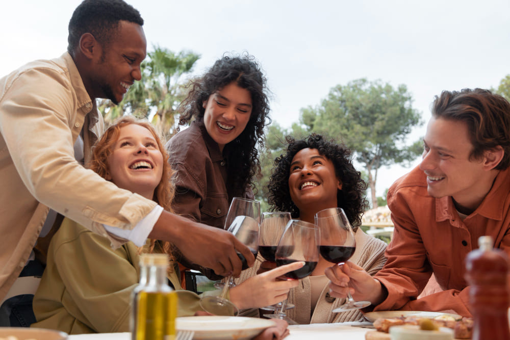Many friends provide encouragement and laughter to someone navigating life after divorce